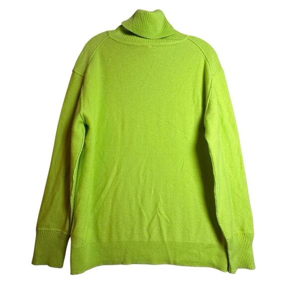 Free People Treasure 100% Cashmere Turtleneck Sweater Chartreuse Sz S Goblincore - Picture 13 of 16
